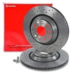 Brembo Bremsscheibe bel&uuml;ftet gelocht hinten [Hersteller-Nr. 09.A200.1X] f&uuml;r Skoda,