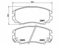 Brembo Bremsbelagsatz, Scheibenbremse [Hersteller-Nr. P30018X] für Hyundai, Kia
