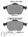 Textar Bremsbelagsatz, Scheibenbremse [Hersteller-Nr. 2067602] f&uuml;r Audi