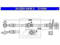 Ate Bremsschlauch [Hersteller-Nr. 24.5291-0430.3] für Opel, Subaru, Suzuki