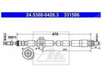 Ate Bremsschlauch [Hersteller-Nr. 24.5308-0426.3] für Ford