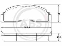 A.b.s. Bremsbelagsatz, Scheibenbremse [Hersteller-Nr. 36113] für Ford