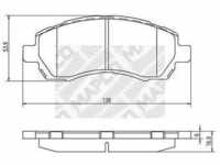 Mapco Bremsbelagsatz Vorderachse [Hersteller-Nr. 6844] für Subaru