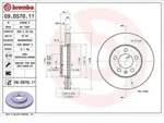 Brembo Bremsscheibe [Hersteller-Nr. 09.D570.11] f&uuml;r Skoda, Audi, VW, Seat