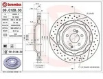 Brembo 1x Bremsscheibe [Hersteller-Nr. 09.C128.33] f&uuml;r Mercedes-Benz