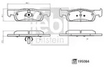 Febi Bilstein Bremsbelagsatz, Scheibenbremse [Hersteller-Nr. 195084] f&uuml;r...