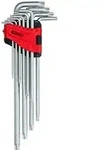 Ks Tools Torx-Winkelstiftschl&uuml;ssel-Satz mit Bohrung, XL, 10-tlgTB8-TB50