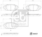Febi Bilstein Bremsbelagsatz, Scheibenbremse [Hersteller-Nr. 184437] f&uuml;r Mazda