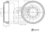 Febi Bilstein Bremstrommel [Hersteller-Nr. 194779] f&uuml;r Toyota