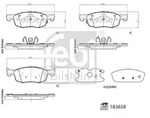 Febi Bilstein Bremsbelagsatz, Scheibenbremse [Hersteller-Nr. 183658] f&uuml;r Mazda,