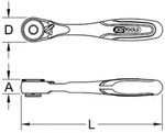 Ks Tools 1/4 Bit-Umschaltknarre [Hersteller-Nr. 918.1594]