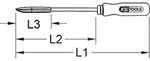 Ks Tools Dreikant-L&ouml;ffelschaber, 265mm [Hersteller-Nr. 150.3249]