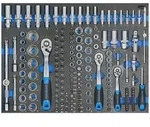 Sw Stahl Werkstattwagensortiment Steckschl&uuml;ssel 1/4&ldquo;, 3/8&ldquo;, 1/2&ldquo;, 171-tlg.