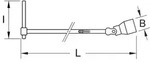Ks Tools T-Griff Gelenkschl&uuml;ssel, XL, 18mm [Hersteller-Nr. 517.1118]