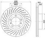 Hella Bremsscheibe [Hersteller-Nr. 8DD355125-021] f&uuml;r Porsche