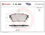 Brembo Bremsbelagsatz, Scheibenbremse [Hersteller-Nr. P54063] f&uuml;r Mitsubishi