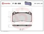 Brembo Bremsbelagsatz, Scheibenbremse [Hersteller-Nr. P09028] f&uuml;r Tesla