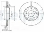 Delphi Bremsscheibe [Hersteller-Nr. BG3861C] f&uuml;r Geely, Hyundai, Kia