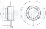 Delphi Bremsscheibe Hinterachse Voll [Hersteller-Nr. BG4344] f&uuml;r Renault, Opel,