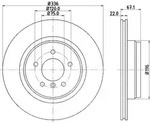 Hella Bremsscheibe [Hersteller-Nr. 8DD355111-961] f&uuml;r BMW
