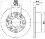 Hella Bremsscheibe [Hersteller-Nr. 8DD355105-791] f&uuml;r Iveco