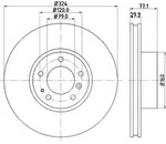 Hella Bremsscheibe [Hersteller-Nr. 8DD355127-101] f&uuml;r BMW, Alpina