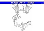 Ate Halter, Bremssattel [Hersteller-Nr. 11.0230-0451.1] f&uuml;r VW, Seat, Skoda, Audi