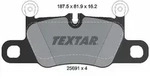 Textar Bremsbelagsatz, Scheibenbremse [Hersteller-Nr. 2569101] f&uuml;r Porsche