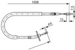 Bosch Handbremsseil Hinterachse rechts [Hersteller-Nr. 1987477859] f&uuml;r VW,