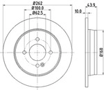 Hella Bremsscheibe [Hersteller-Nr. 8DD355118-501] f&uuml;r Kia, Hyundai