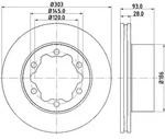 Hella 1x Bremsscheibe [Hersteller-Nr. 8DD355118-061] f&uuml;r VW, Mercedes-Benz