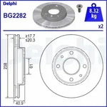 Delphi Bremsscheibe [Hersteller-Nr. BG2282] f&uuml;r Nissan, Renault