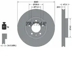 Textar Bremsscheibe [Hersteller-Nr. 92267903] f&uuml;r Peugeot, Opel, Vauxhall