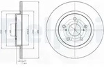 Delphi Bremsscheibe Hinterachse Voll [Hersteller-Nr. BG4200C] f&uuml;r Toyota
