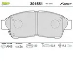 Valeo Bremsbelagsatz, Scheibenbremse [Hersteller-Nr. 301551] f&uuml;r Toyota