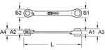 Ks Tools 4 in 1 umschaltbar Doppel-Ratschenringschl&uuml;ssel, 12x13x14x15mm
