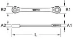 Ks Tools GEARplus Torx-E-Doppel-Ratschenringschl&uuml;ssel,E14xE18 [Hersteller-Nr.