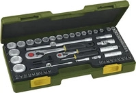 Proxxon 23286, Proxxon Steckschl&uuml;sselsatz mit Kn&uuml;ppelratschen, 1/4 und 1/2