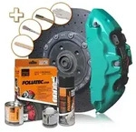 Foliatec Bremssattellack Komplettset f&uuml;r 4 Bremss&auml;ttel ocean turqoise