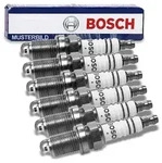Bosch 6x Z&uuml;ndkerze Doppelplatin [Hersteller-Nr. 0242236510] f&uuml;r Saab, BMW, Subaru,