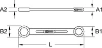 KS TOOLS 963.7499, Ks Tools BRONZEplus Doppel-Ringschl&uuml;ssel gerade 22x24 mm