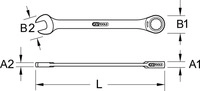 KS TOOLS 965.1014, Ks Tools TITANplus Ratschenringmaulschl&uuml;ssel, 14mm