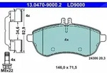 Ate CERAMIC Bremsbelagsatz vorne [Hersteller-Nr. 13.0470-9000.2] f&uuml;r Mercedes-Benz