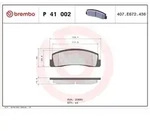 Brembo Bremsbelagsatz, Scheibenbremse [Hersteller-Nr. P41002] f&uuml;r Lada