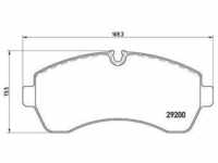 Brembo Bremsbeläge vorne (Satz) [Hersteller-Nr. P50059] für Mercedes-Benz, VW