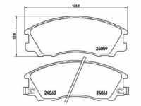 Brembo Bremsbelagsatz, Scheibenbremse [Hersteller-Nr. P30017] für Hyundai
