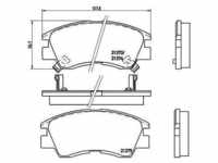 Brembo Bremsbeläge vorne (Satz) [Hersteller-Nr. P54008] für Mitsubishi