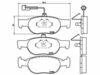 Brembo Bremsbelagsatz, Scheibenbremse [Hersteller-Nr. P23057] für Fiat, Lancia