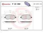 Brembo Bremsbelagsatz, Scheibenbremse [Hersteller-Nr. P23090] f&uuml;r Fiat, Citro&euml;n,