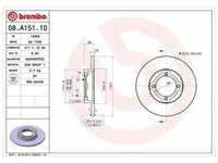Brembo Bremsscheibe [Hersteller-Nr. 08.A151.10] für Daihatsu